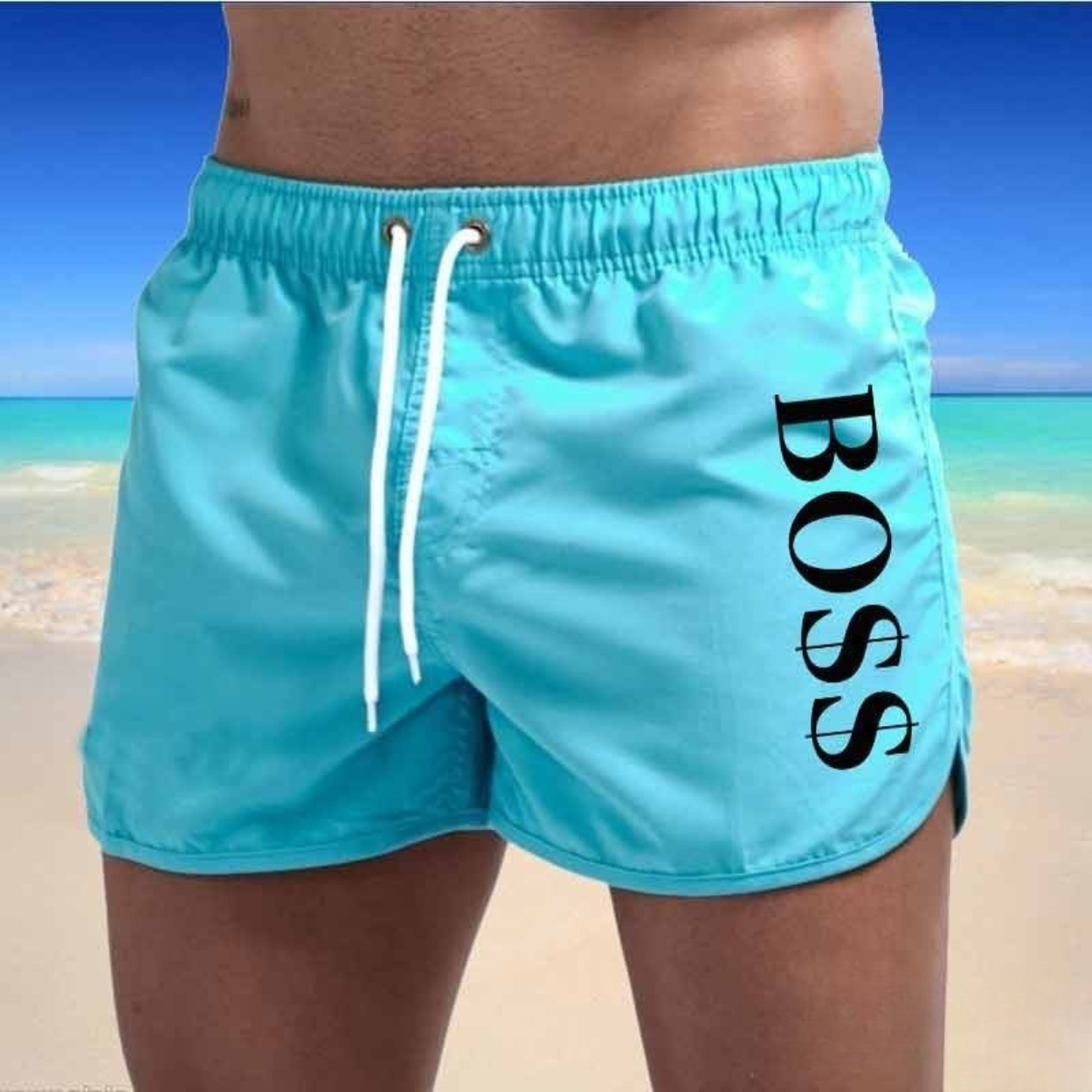 DRIP BSS Herren-Badeshorts – Kurzes Modell